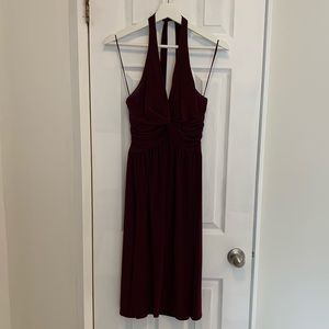 Jones New York Burgundy Halter Dress
